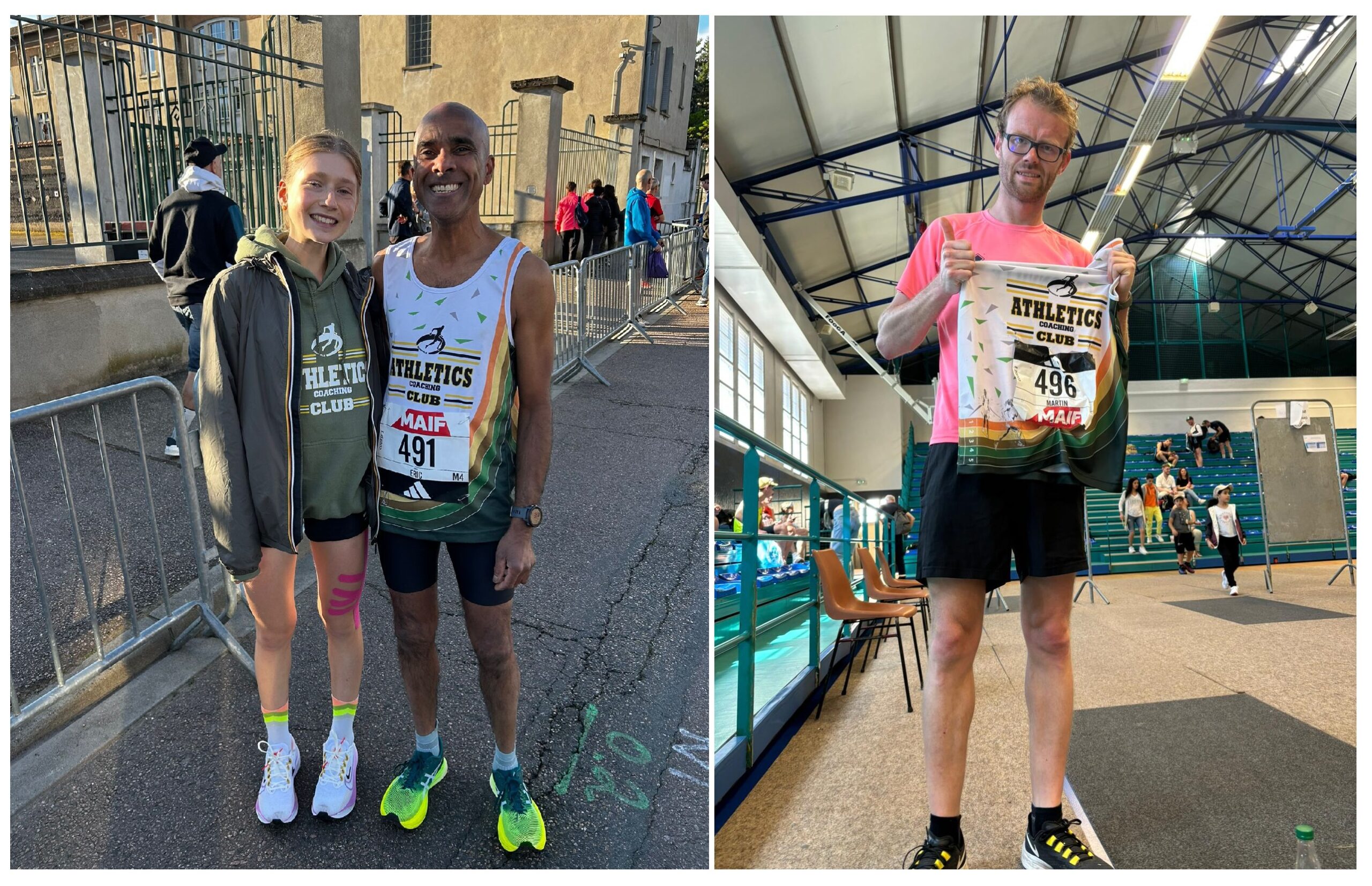 Martin, Maïa et Eric aux championnats de France du 10km, à Roanne